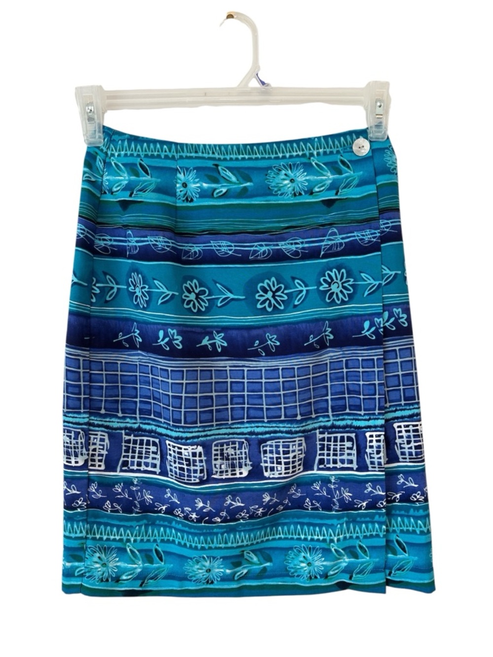 Coldwater Creek Ocean Dreams True Wrap Skirt | Aqua & Turquoise | Vintage | 4